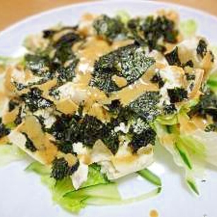 豆腐と海苔のサラダ